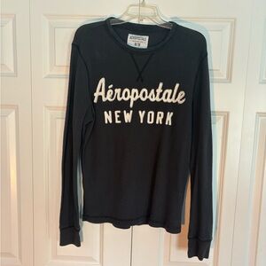 Aeropostale Dark Gray Crew Neck Tee